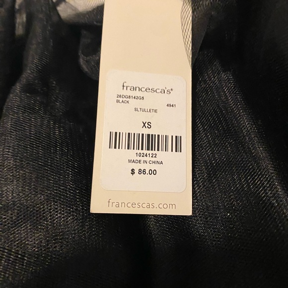 ✨NWT✨ Francesca’s Black Tulle Strapless Dress - Picture 3 of 3